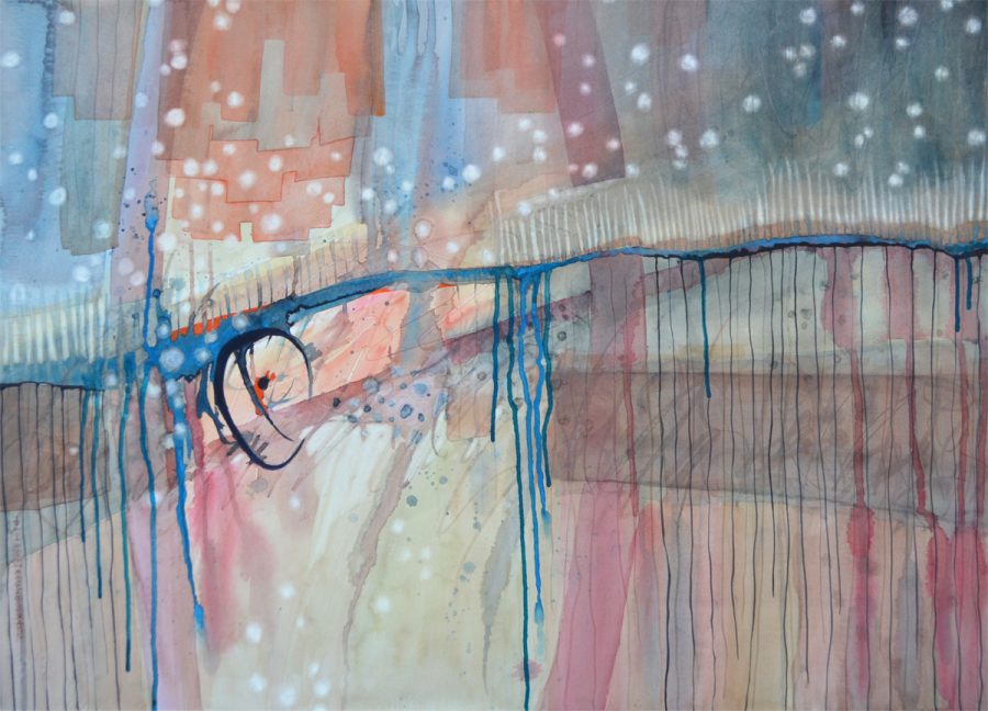 "Fireflies" watercolor by Lynda Hoffman-Snodgrass